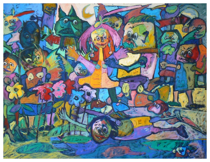 Lovers and haters - 170x210cm - 1994 - Oil on canvas