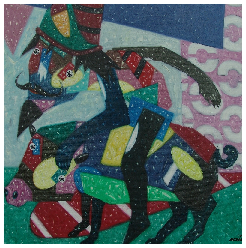 Faux Don Quichotte - 60x60cm - 2007 - huile sur toile