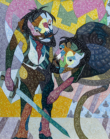 Don Quichotte et moi - 73x91 - Huile sur toile