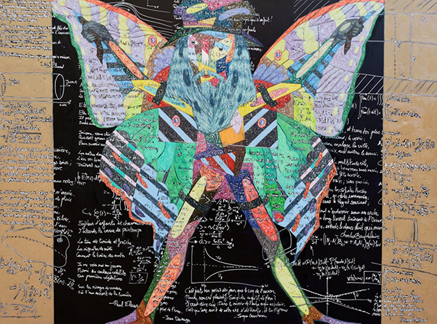 Da Vinci en papillon - 150x150 - Peinture à l'huile sur toile